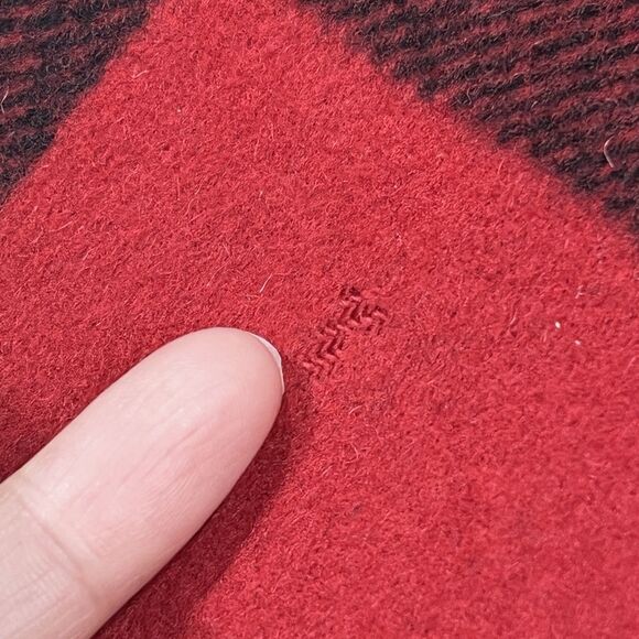 J Crew‎ Womens 2 Red Black Buffalo Plaid Wool Peacoat Fall Lumberjack - Picture 9 of 16